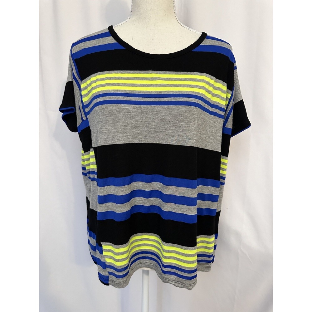 Michael Kors Top Womens Size M Striped Scoop Neck Dolman Sleeves Oversized